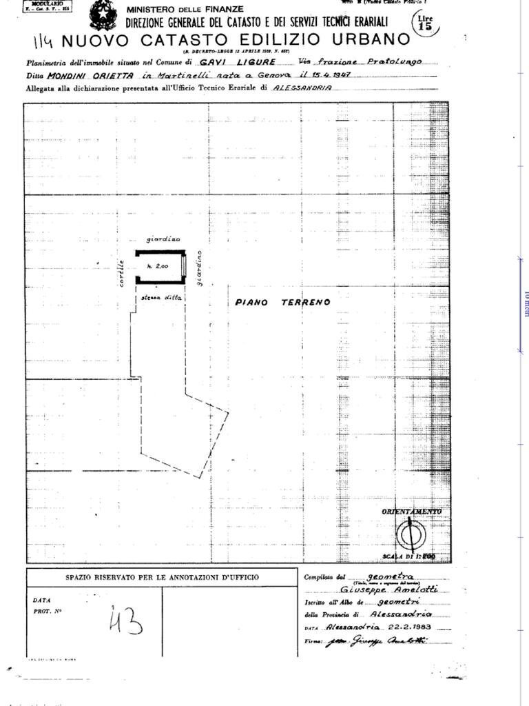 Villa Località Pratolungo, Gavi - floor plans 1