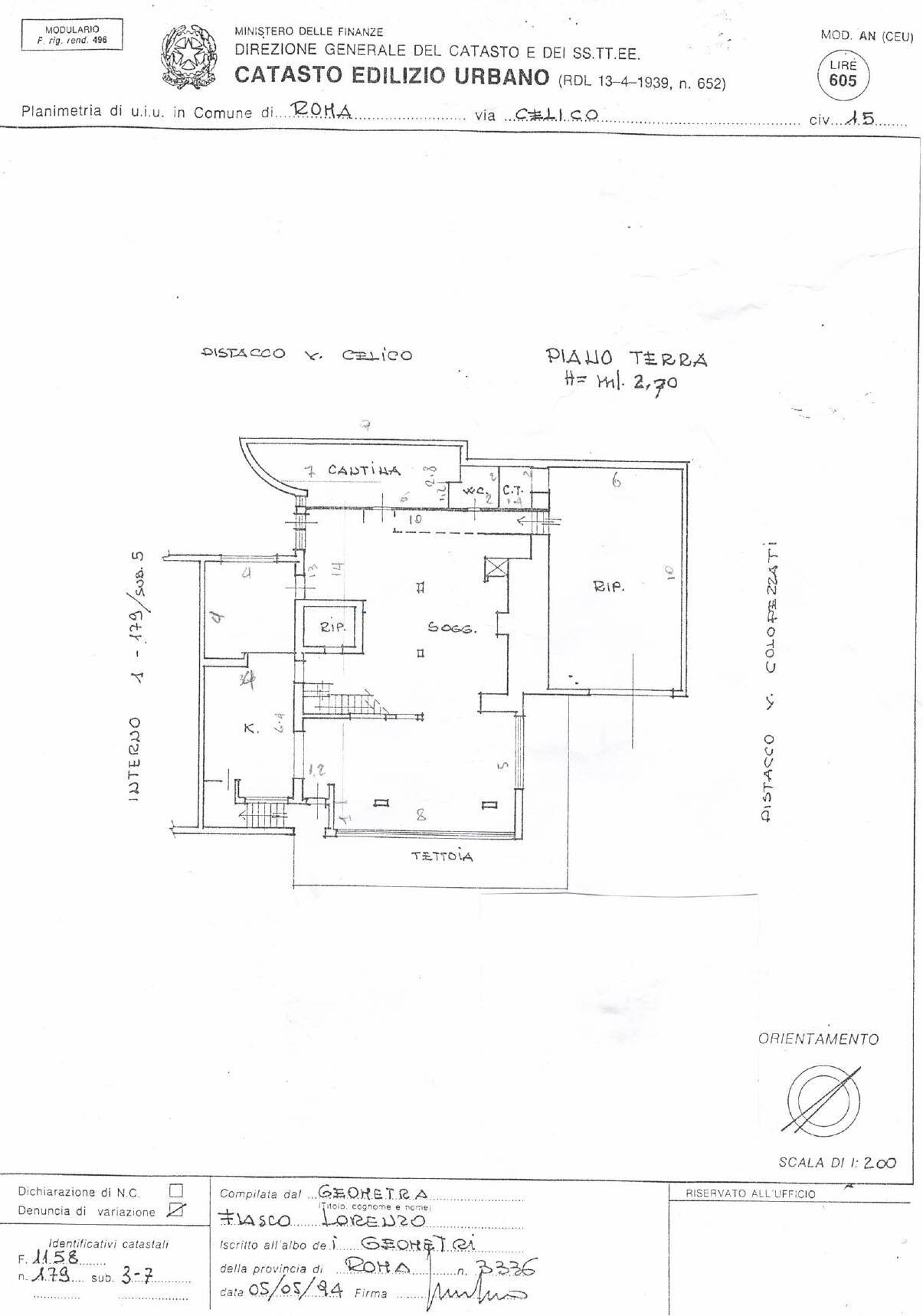 Foto 53 - Villa Via Celico
 
15, Roma - floor plans 1