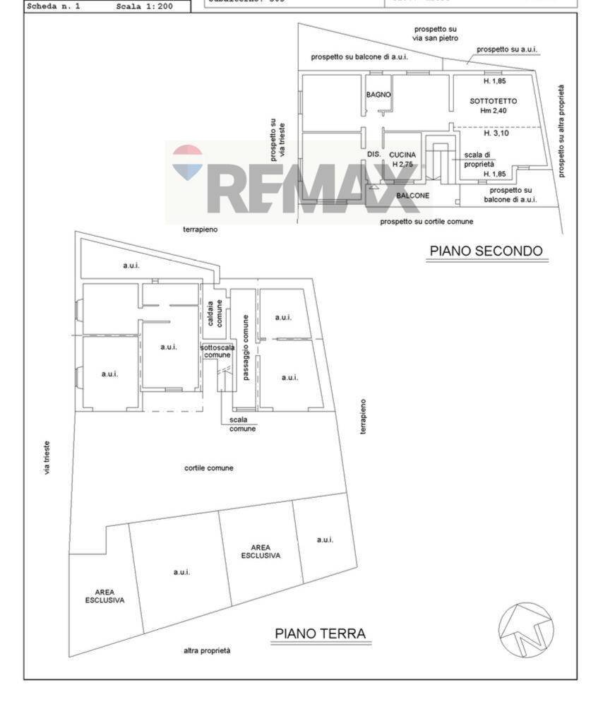 Pianta 2D - Three-room apartment via Trieste
 
73, Brezzo di Bedero - floor plans 1
