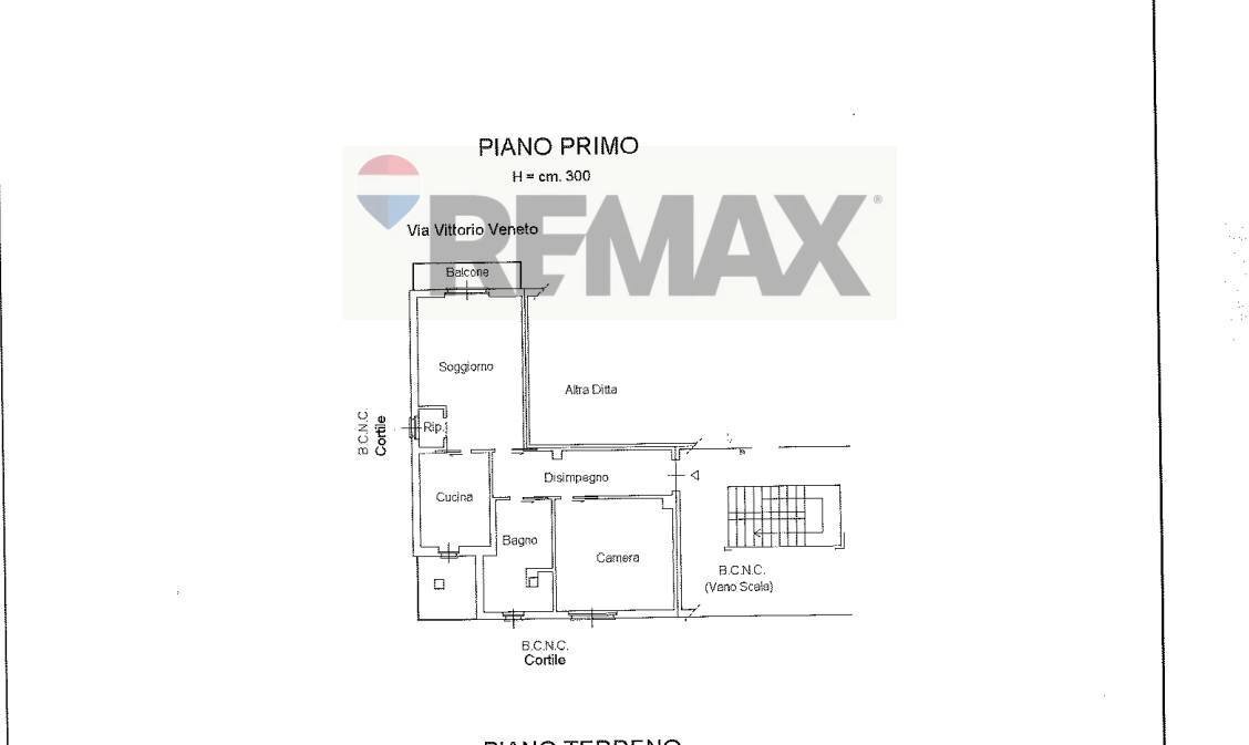 Pianta 2D - Trilocale via vittorio veneto
 
21, Villanova d'Asti - planimetria 1