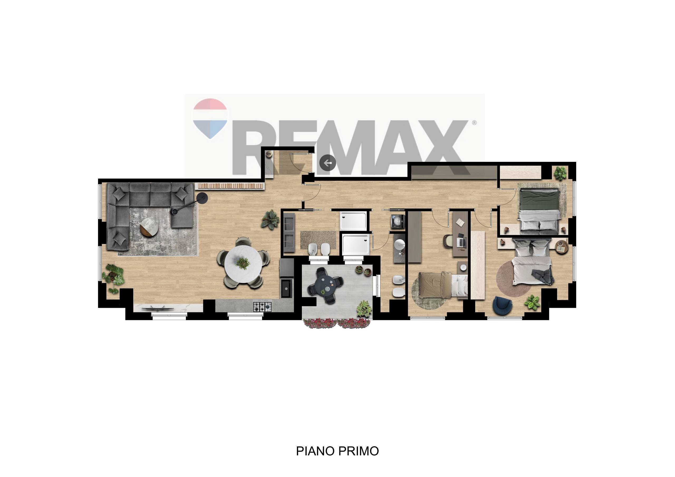 Pianta 2D - Four-room apartment carlo cattaneo
 
22, Gallarate - floor plans 1