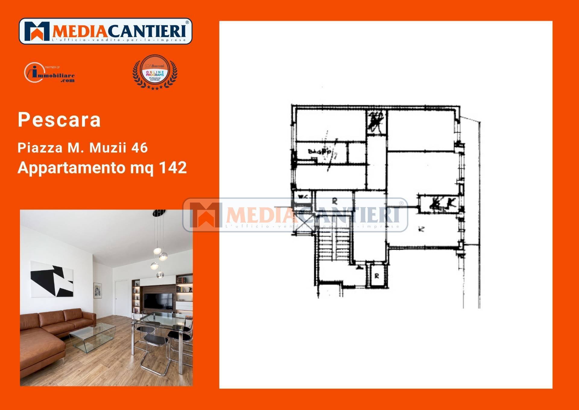 Foto 32 - Quadrilocale Piazza Michele Muzii
 
46, Pescara - planimetria 1