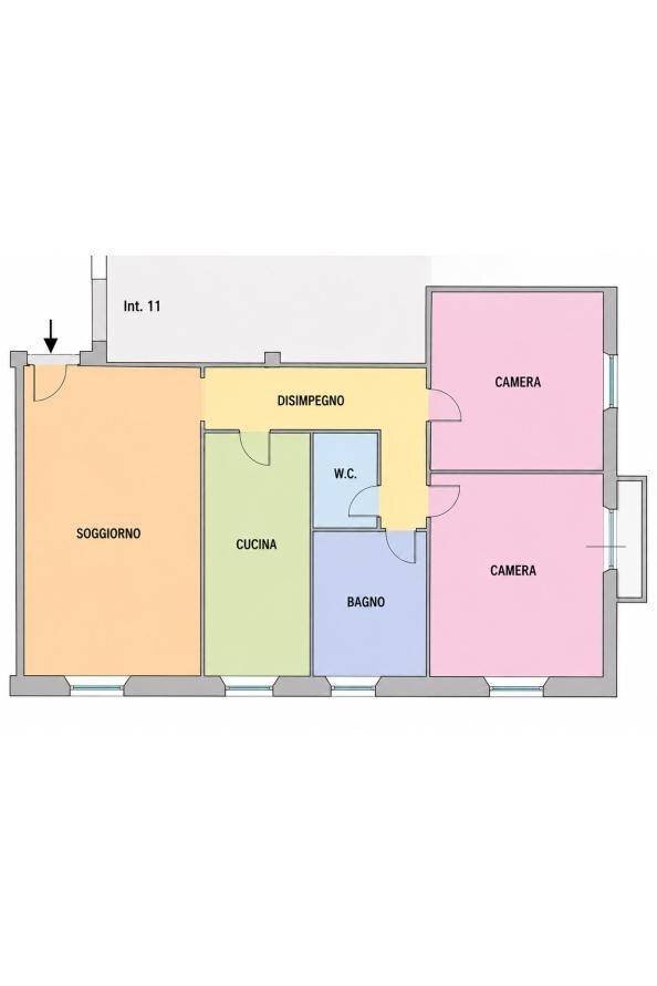 Three-room apartment via Sant'Antonio Maria Gianelli, 3, Roma - floor plans 1