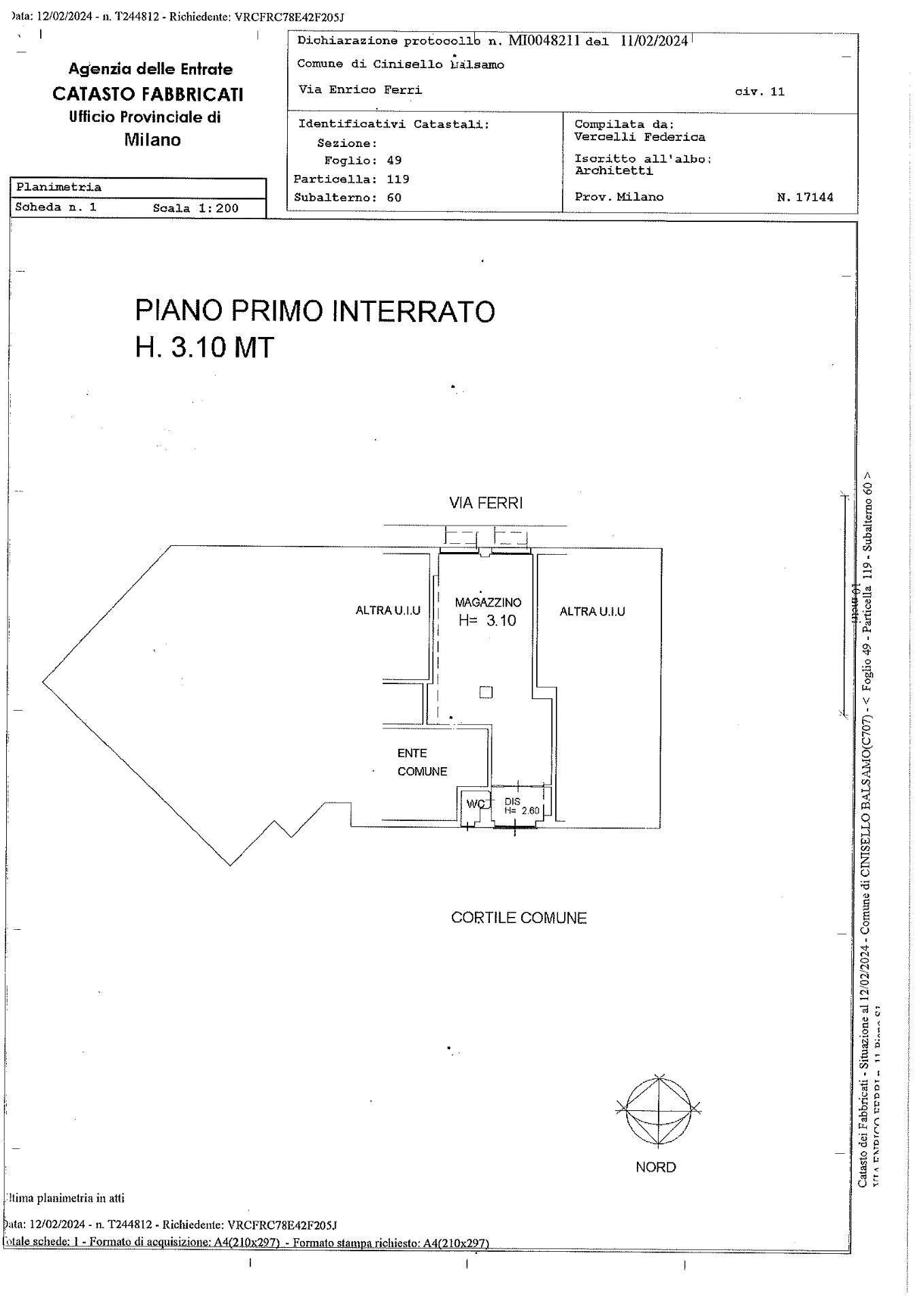 Foto 24 - Locale Commerciale VIA ENRICO FERRI
 
11, Cinisello Balsamo - planimetria 1