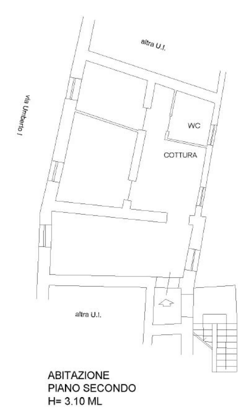 Planimetria casa - Three-room apartment via Umberto Primo, Castelnuovo di Porto - floor plans 1