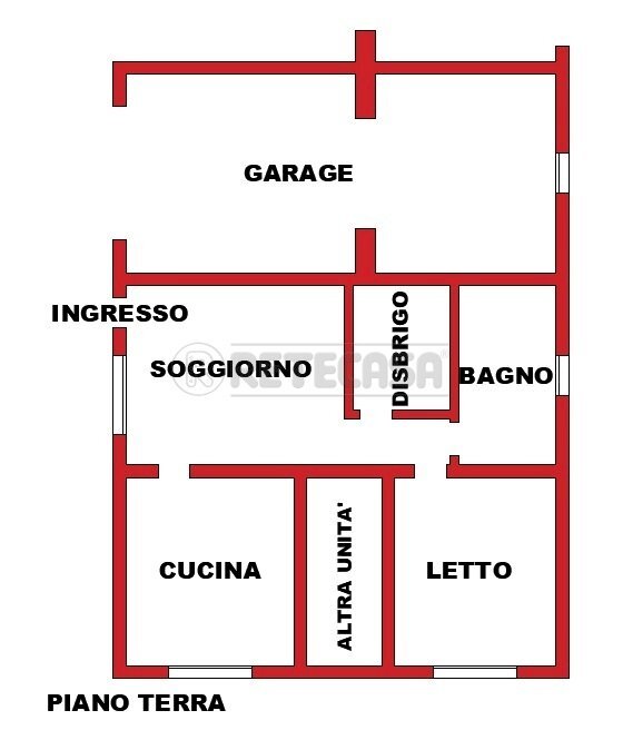 16_Planimetria - Four-room apartment Via G. Bruno 23A, Bondeno - floor plans 1