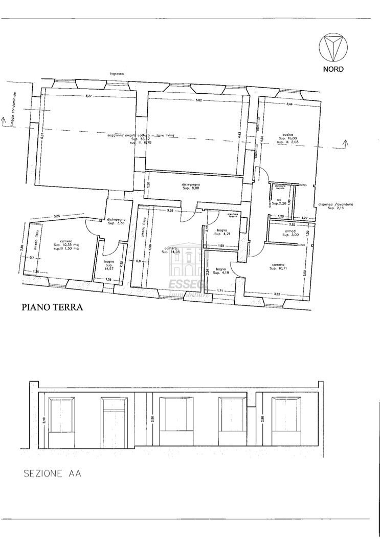 IA04170.jpg - Appartamento Piazza del Giglio 11B, Lucca - planimetria 1