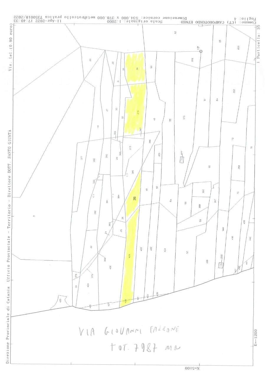 mappa - Terreno agricolo Viale Giovanni Falcone, Camporotondo Etneo - foto 1