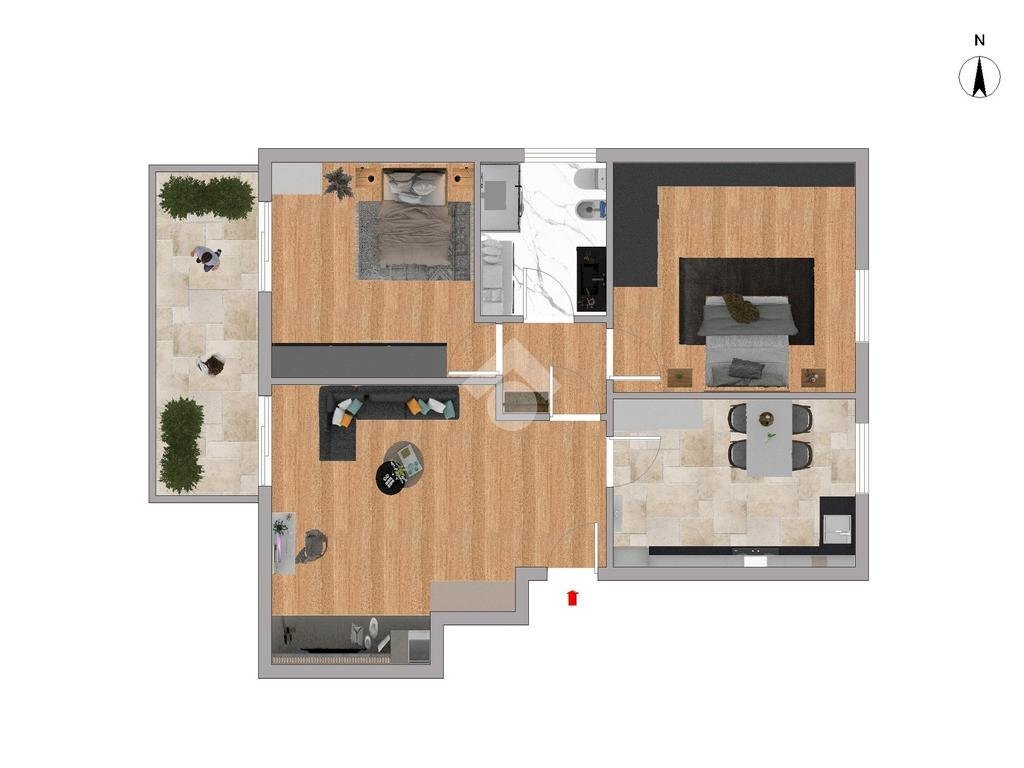 Four-room apartment Via Sacco E Vanzetti, Castenaso - floor plans 1