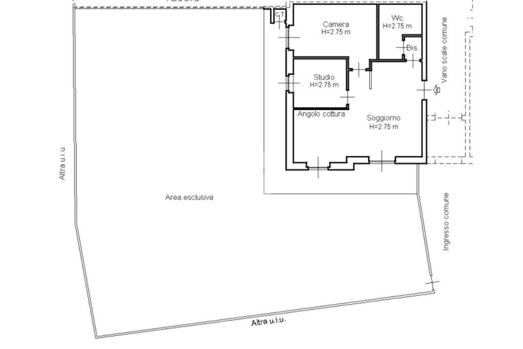 Three-room apartment Via Falcone e Borsellino, Nole - floor plans 1
