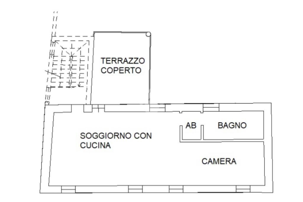 Bilocale Viale Umberto I, Revello - planimetria 1