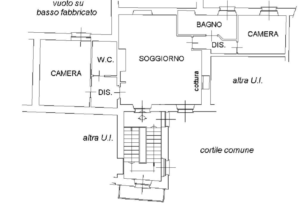 Three-room apartment Via della pace, Chieri - floor plans 1