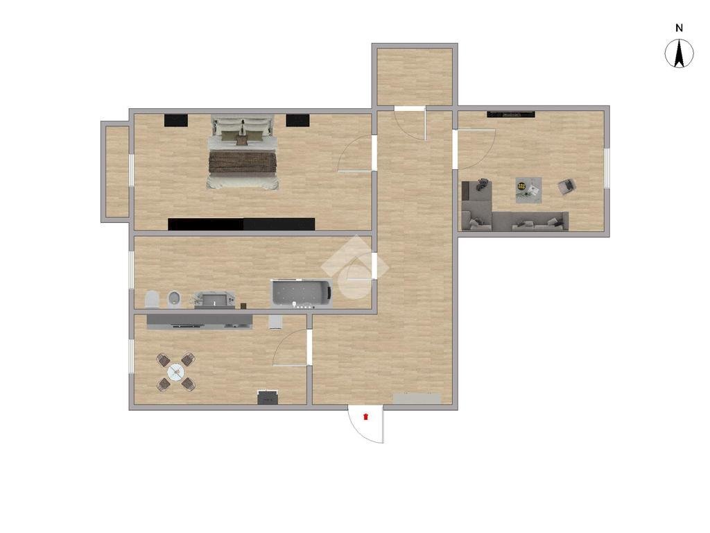Bilocale Via Privata Giuseppe Sacconi, Milano (zona Corvetto) - planimetria 1