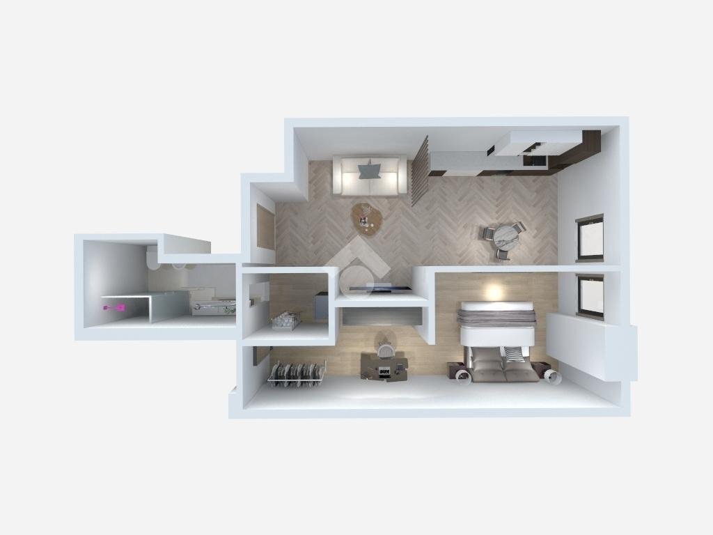 Two-room apartment Via Muzio Attendolo Detto Sforza, Milano (neighborhood Vigentino) - floor plans 1