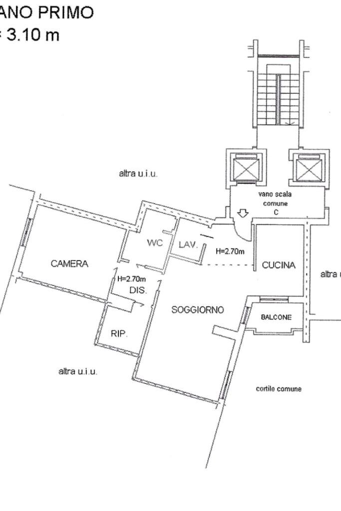 Bilocale Via Michele Novaro, Milano (zona Affori) - planimetria 1