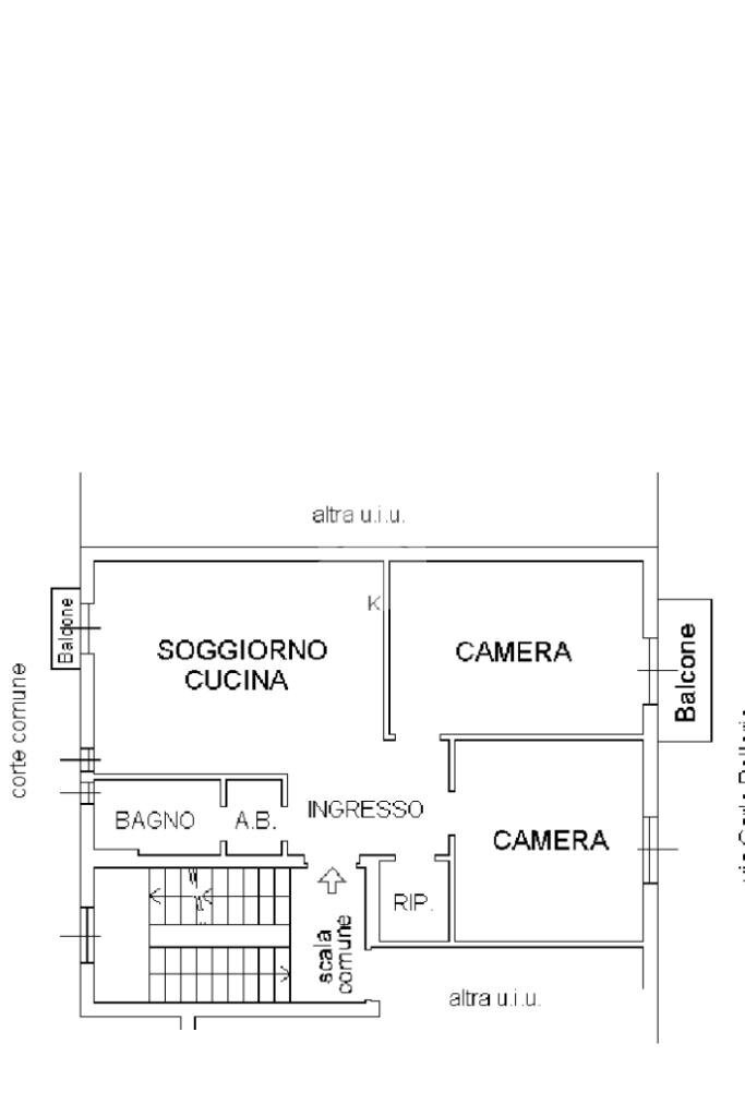 Trilocale Via Carlo Bellerio, Milano (zona Affori) - planimetria 1