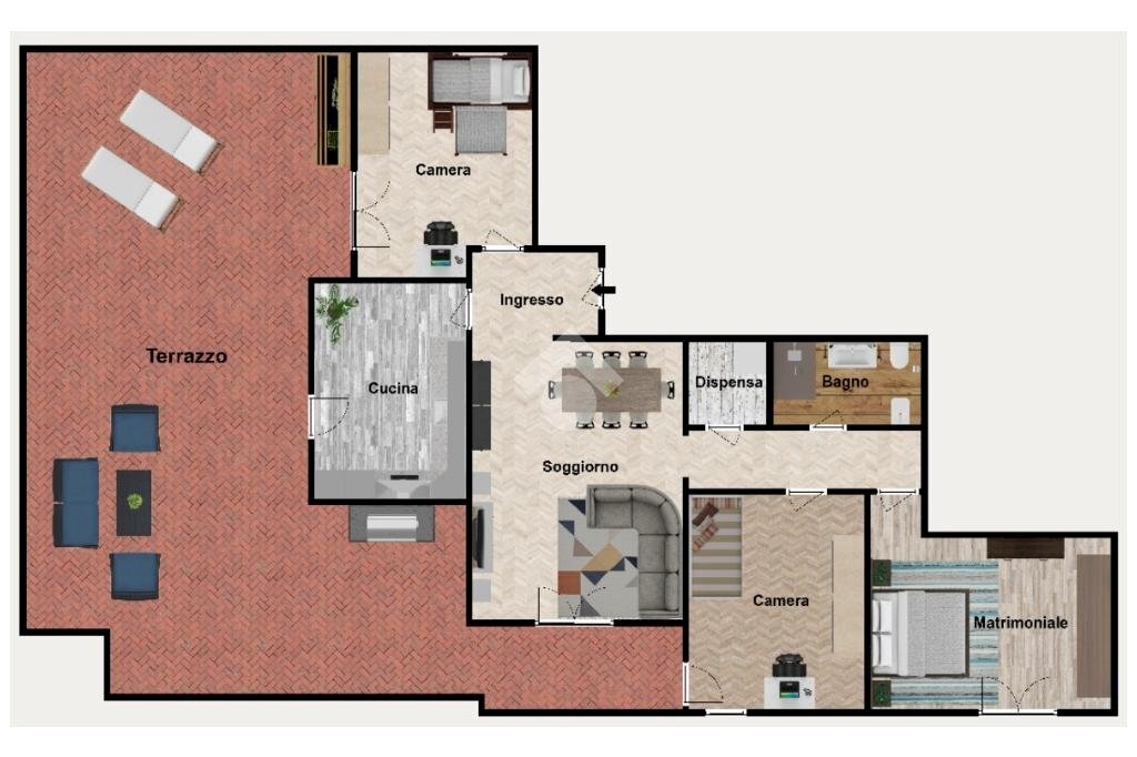 Appartamento Via Val Trebbia, Genova (zona Sant'Eusebio) - planimetria 1