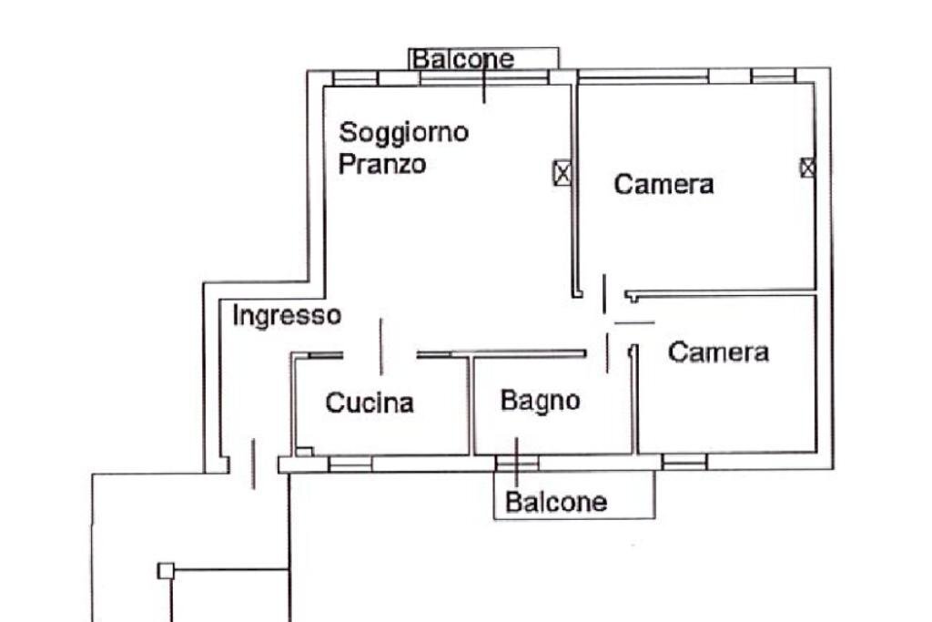 Three-room apartment Borgo Gian Domenico Romagnosi, Parma (neighborhood Centro Storico) - floor plans 1