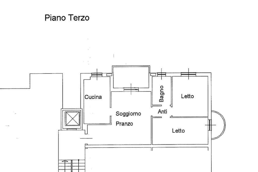 Trilocale via Newton, Reggio nell'Emilia - planimetria 1