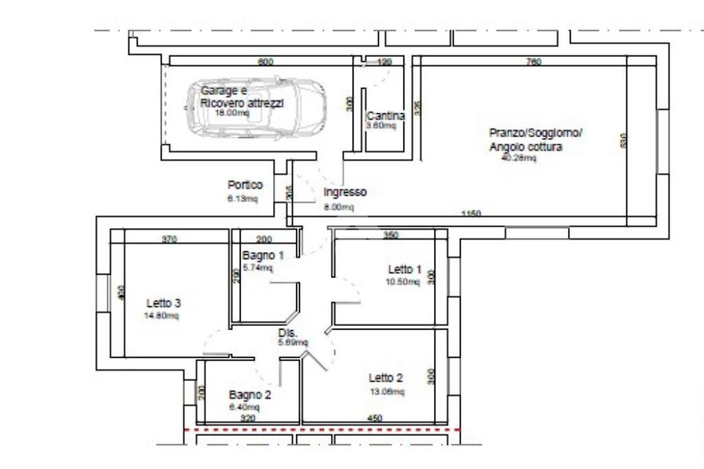 Villa a Schiera Via Emilia Est, Rubiera - planimetria 1