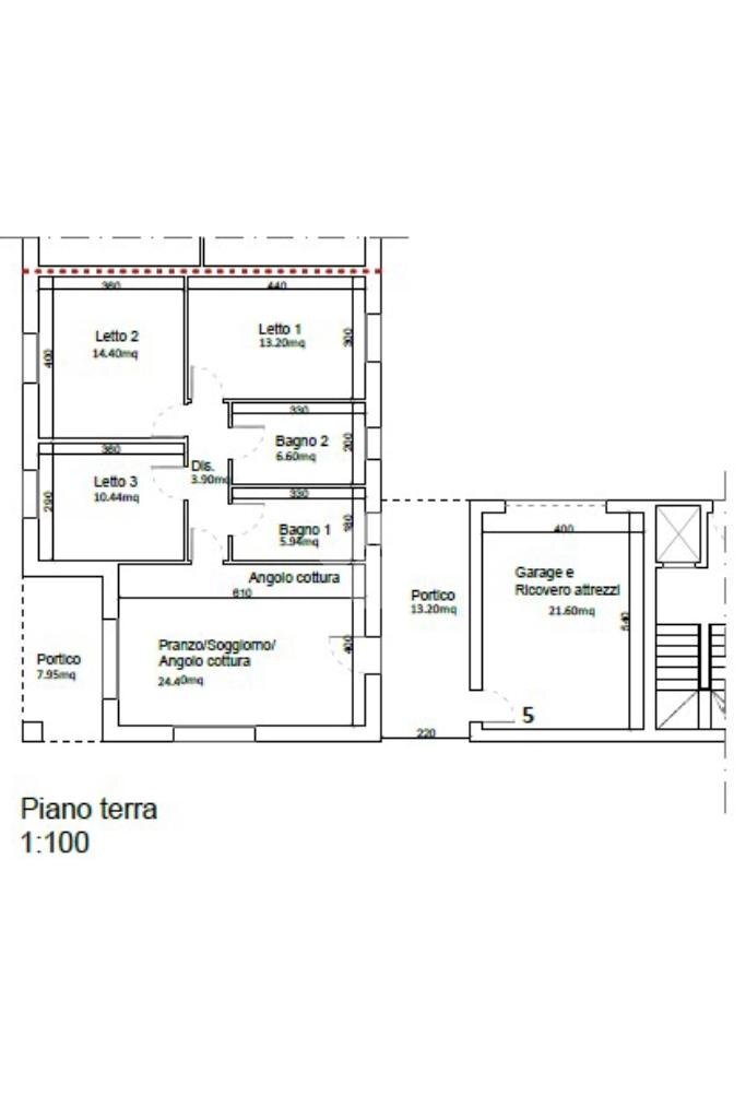 Four-room apartment Via Emilia Est, Rubiera - floor plans 1