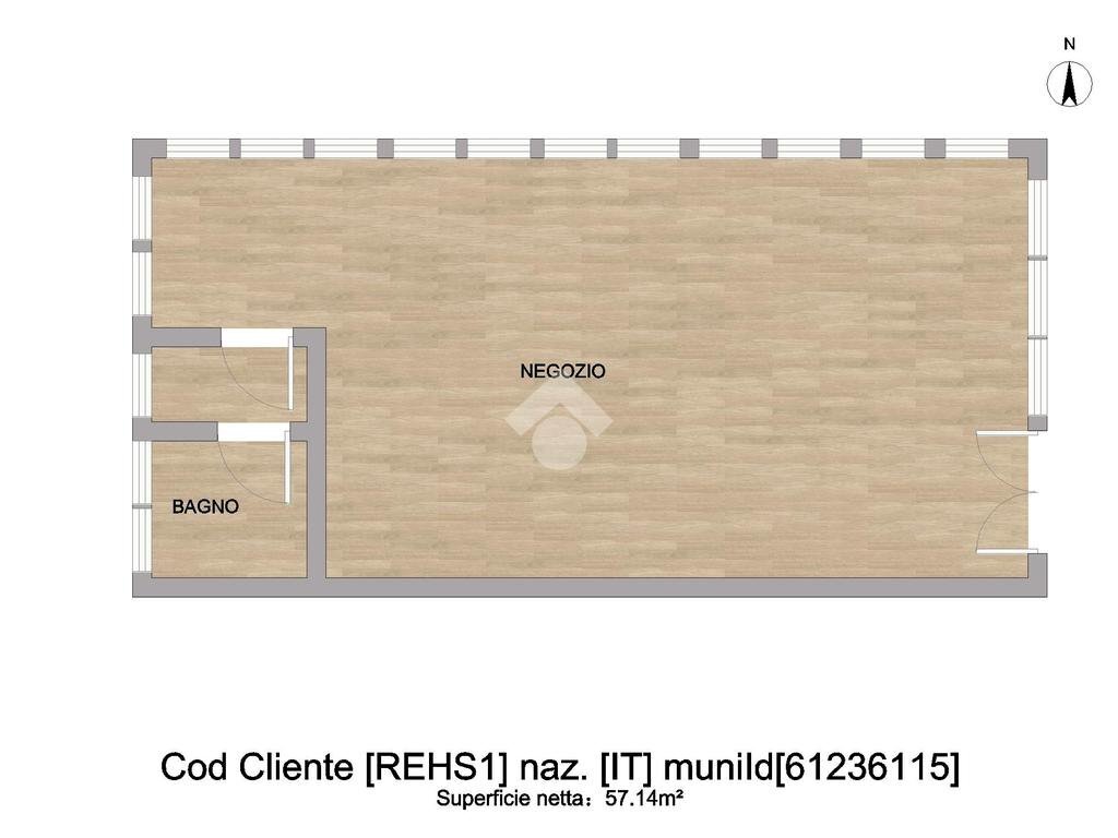 Negozio via palazzina, Scandiano - planimetria 1