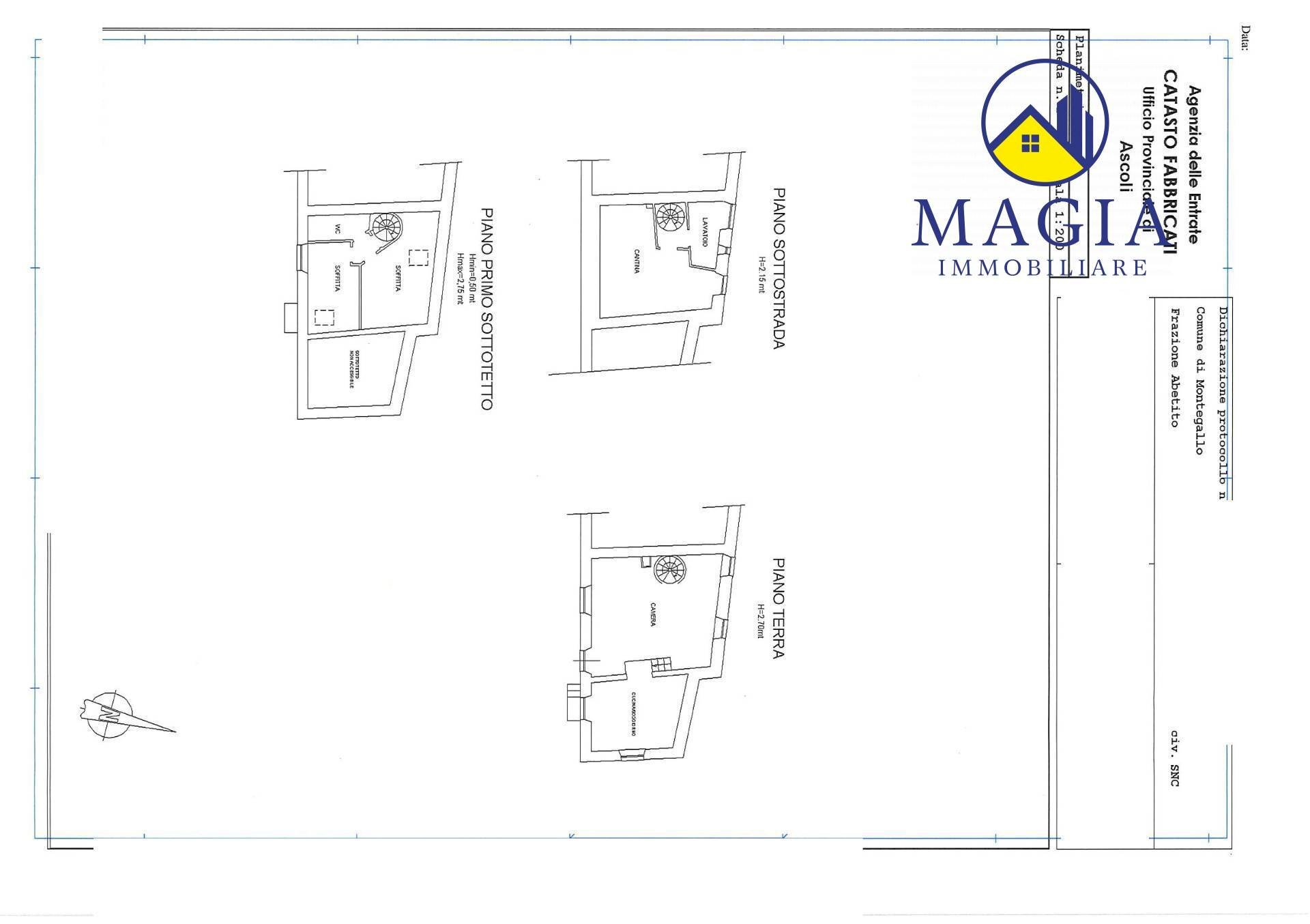 Foto 23 - Independent house Montegallo - floor plans 1