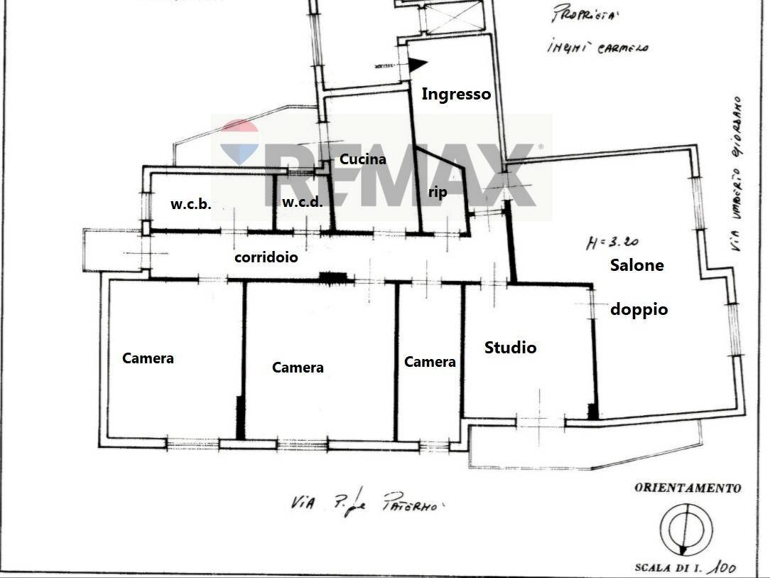 Pianta 2D - Appartamento Via Principe Di Paterno'
 
90, Palermo - planimetria 1