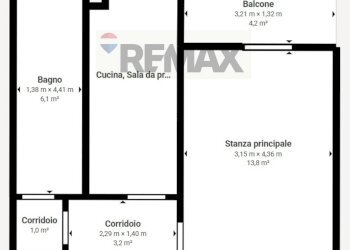 Pianta 2D - One-room apartment via mazzini
22, Cernusco sul Naviglio - photo 19