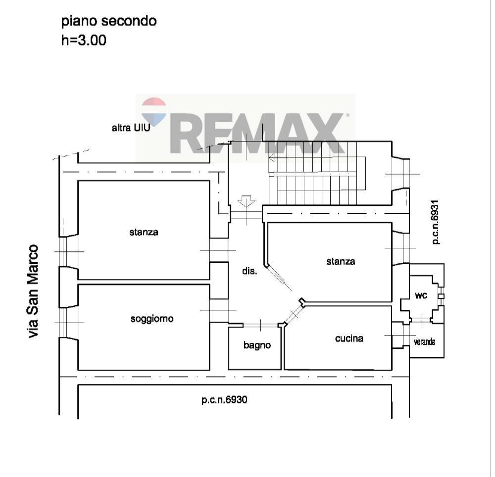 Pianta 2D - Three-room apartment Via San Marco
 
47, Trieste - floor plans 1