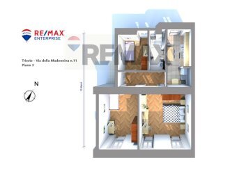 Pianta 3D - Four-room apartment Via Della Madonnina
 
11, Trieste - photo 16