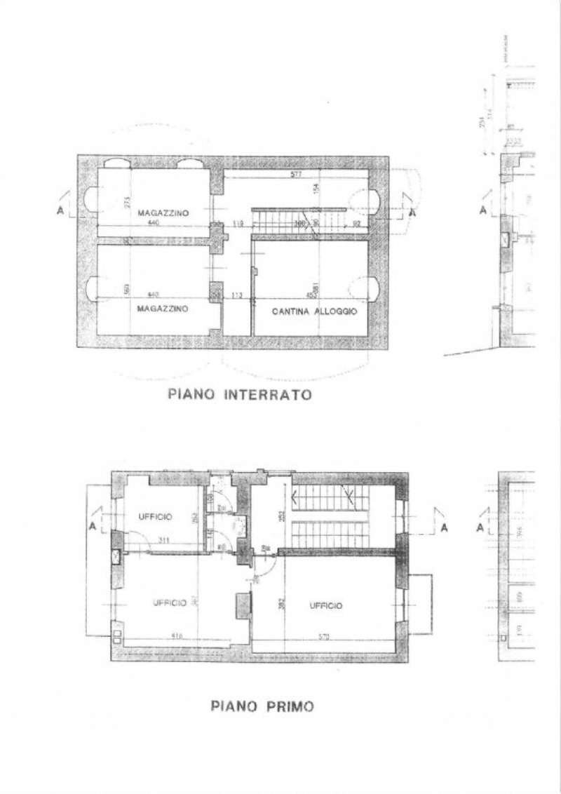 PLANIMETRIA_PIANO_PRIMO_E_INTERRATO - Office Corso Novara
 
77, Torino - floor plans 1
