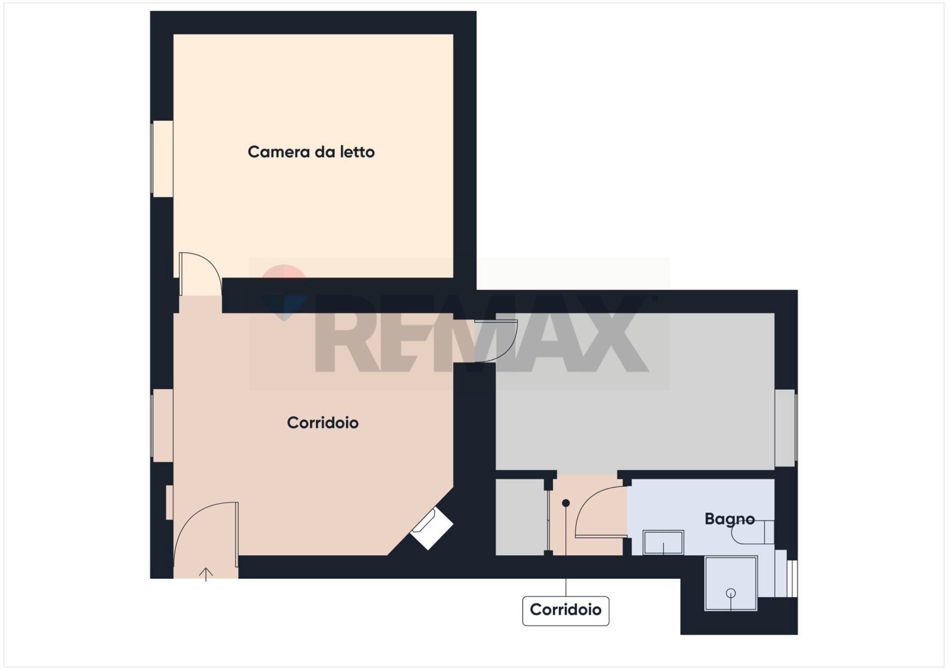 Pianta 2D - Two-room apartment Piazza Pietro Cammerinesi
 
6, Formello - floor plans 1