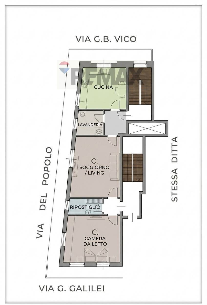 Pianta 2D - Independent house via Galileo Galilei
 
66, Francofonte - floor plans 1