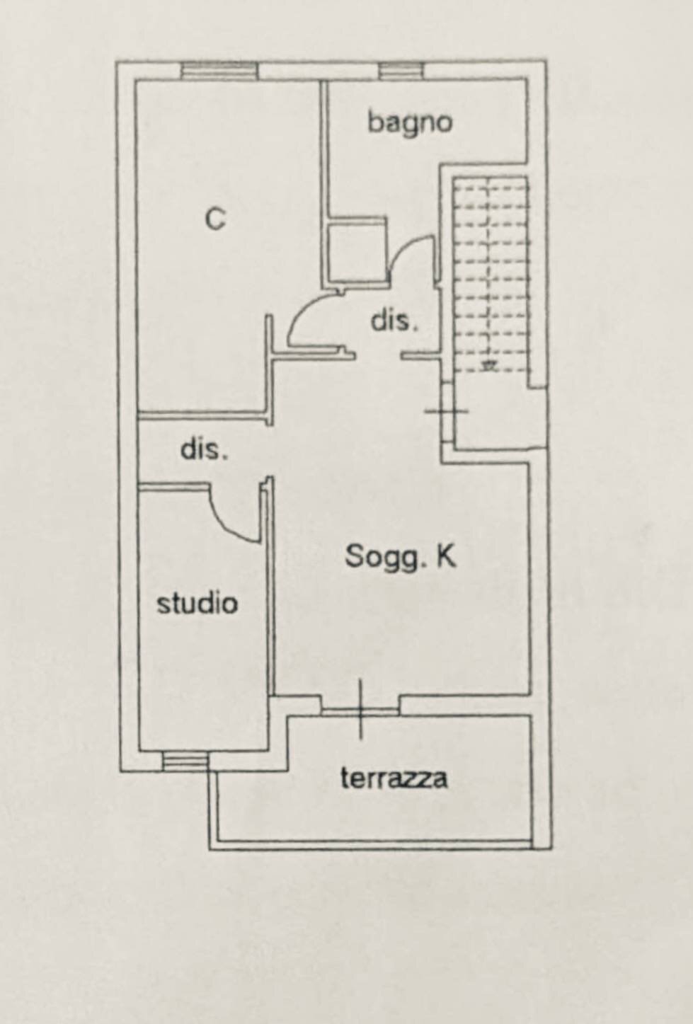 Foto 26 - Trilocale Via Barrettini
 
3, La Maddalena - planimetria 1