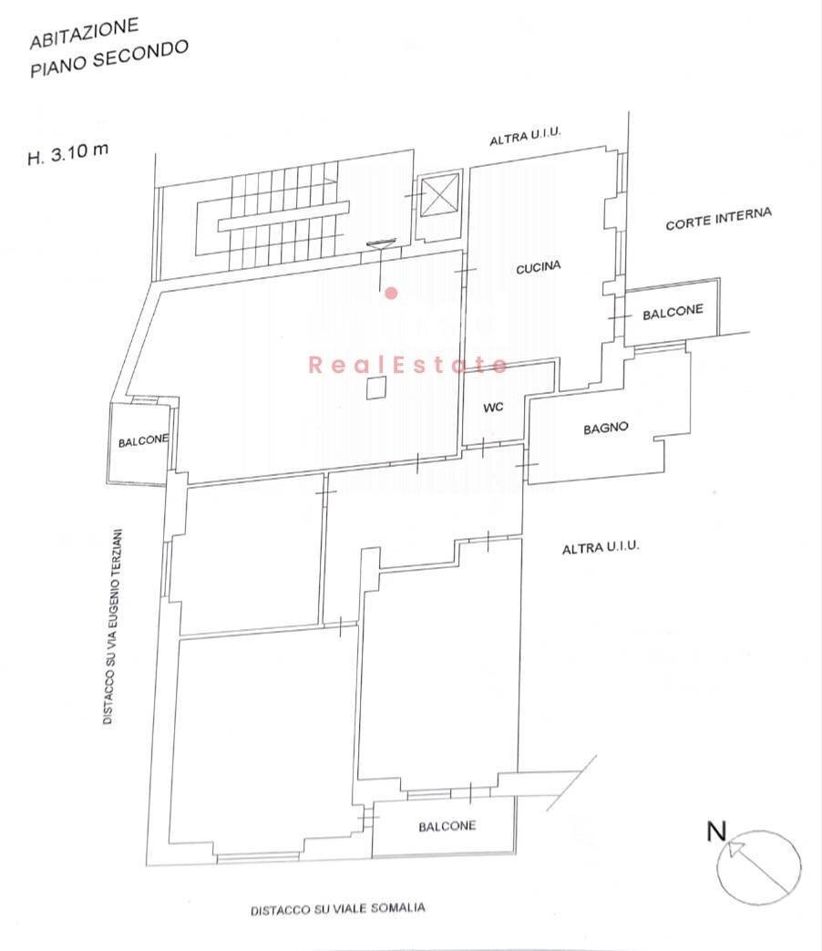 Foto 30 - Four-room apartment Via Eugenio Terziani, Roma - floor plans 1