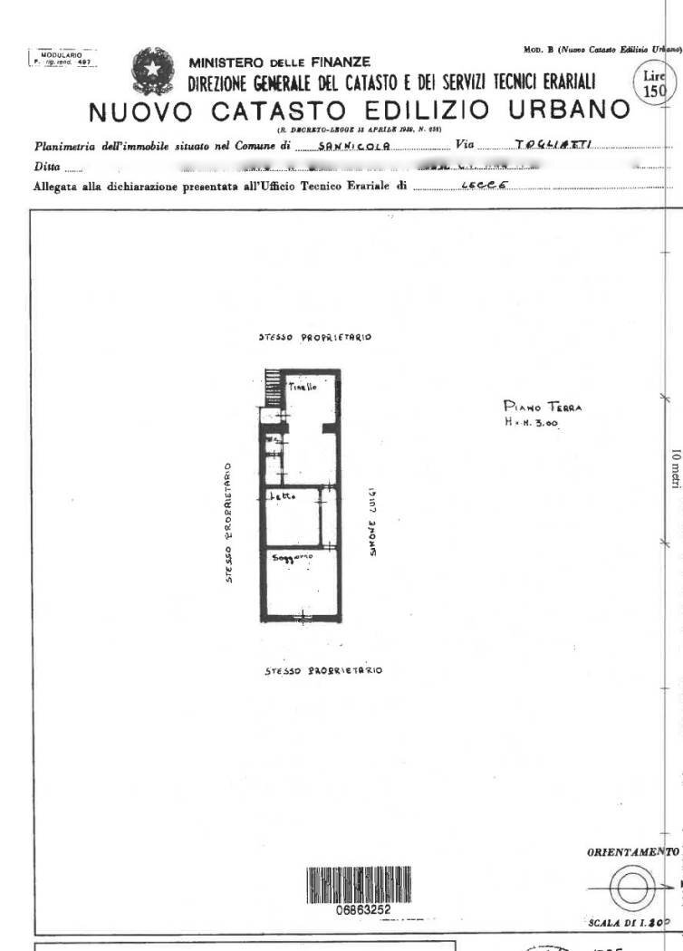 Independent house via Giuseppe Grassi, Sannicola - floor plans 1
