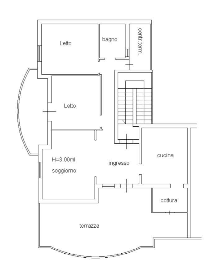 Attic via Roberto d'Angiò, Gallipoli - floor plans 1