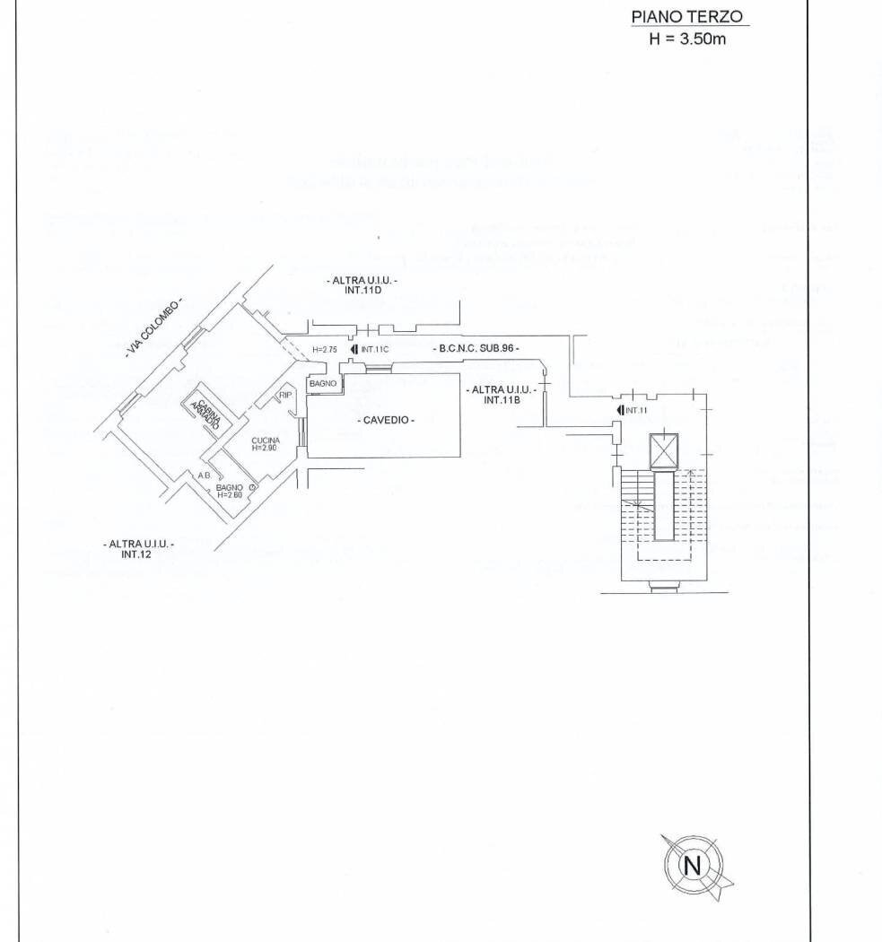 Two-room apartment piazza Donato Colombo, Genova (neighborhood Centro) - floor plans 1