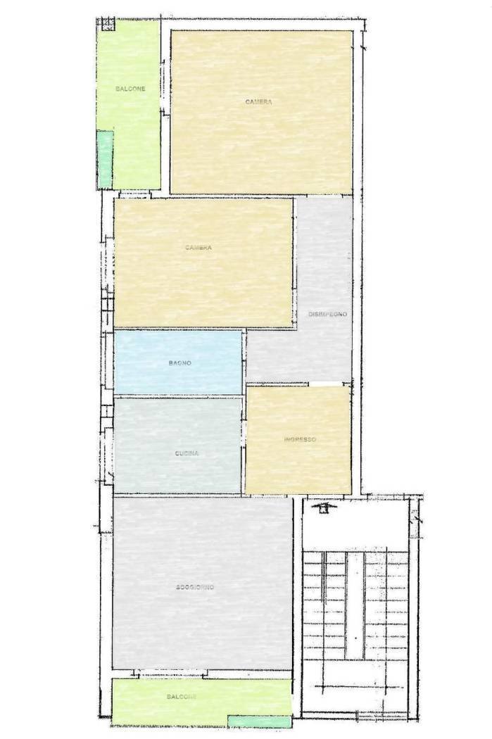 Apartment via Emilio Borsa, 37, Monza - floor plans 1