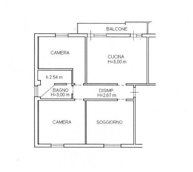 Appartamento Bologna (zona Savena) - planimetria 1