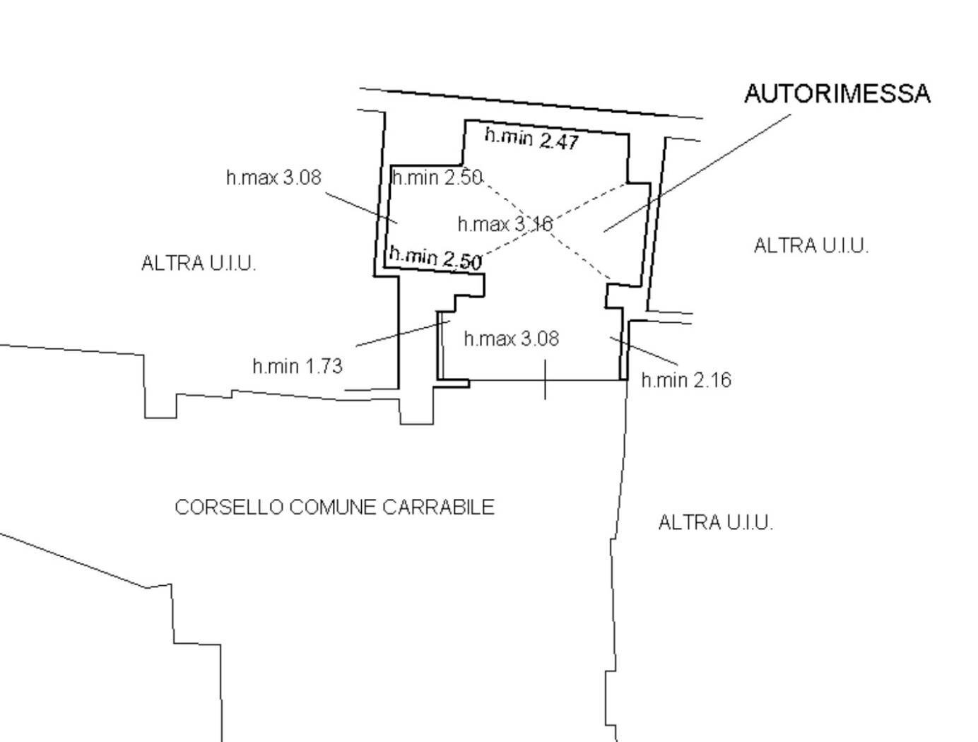 Box piazzetta della Pioggia, Bologna (zona Centro Storico) - planimetria 1