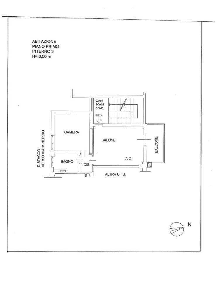 Bilocale via Minerbio, 82, Roma - planimetria 1