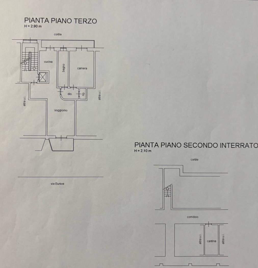 Trilocale via Michele Buniva, 34, Pinerolo - planimetria 1