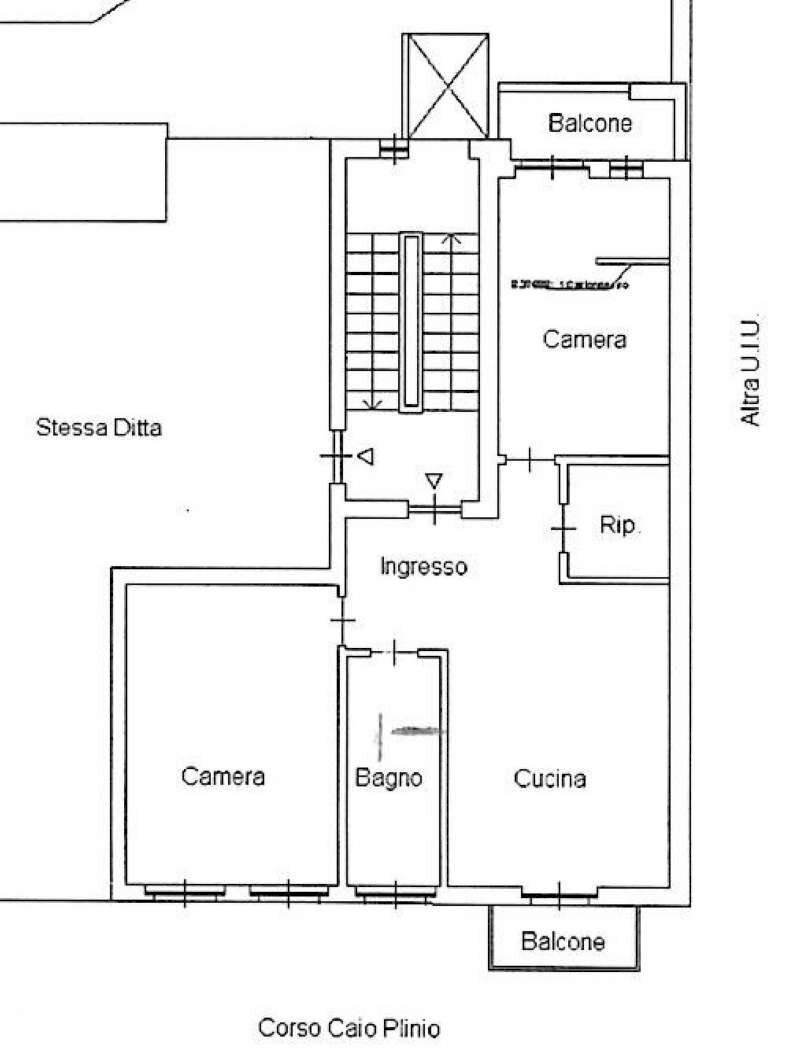 planimetria - Trilocale corso Caio Plinio, 48, Torino (zona Lingotto) - planimetria 1