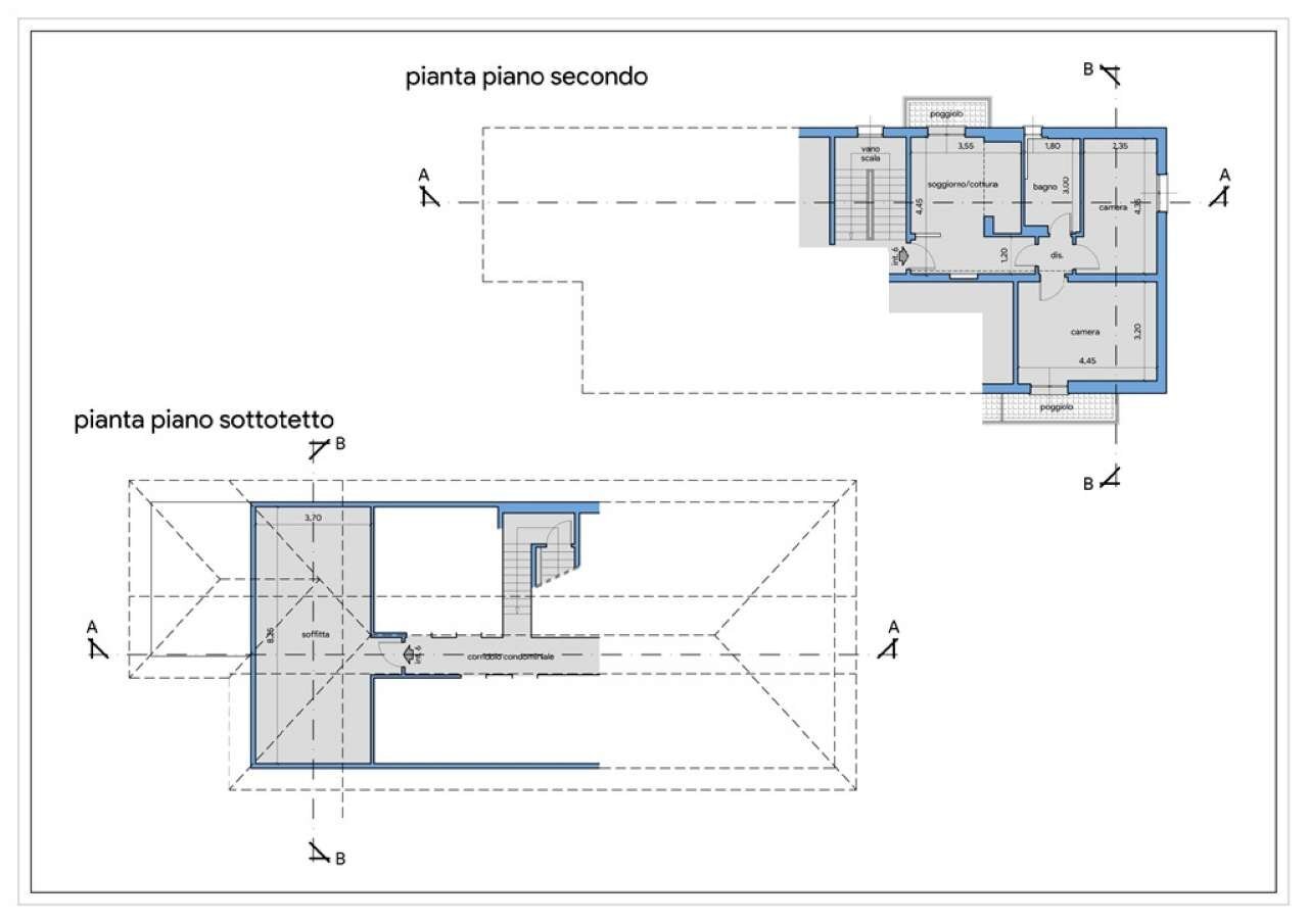 Planimetria1 - Trilocale via Fieschi, Lavagna - planimetria 1
