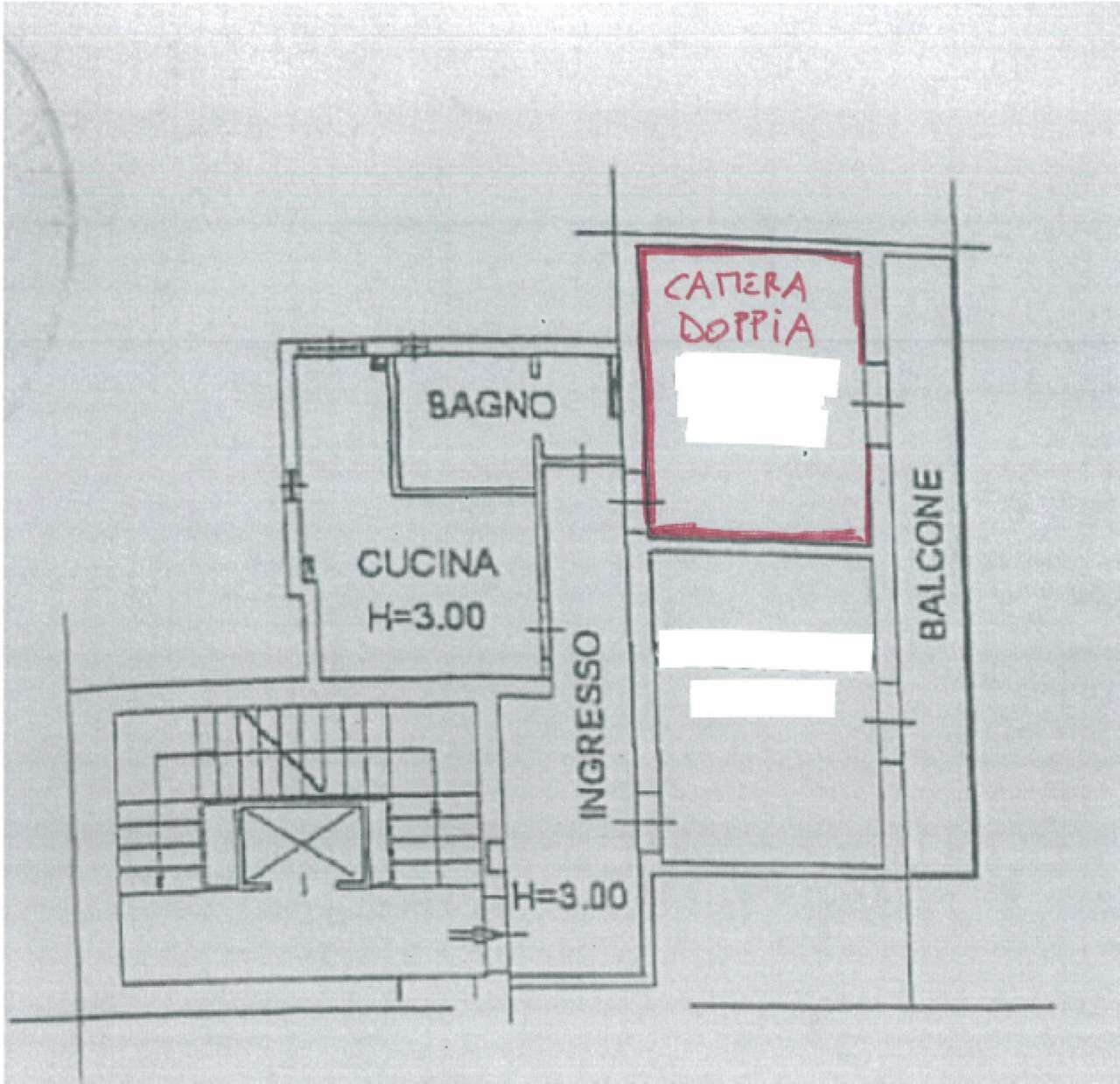 planimetria - Trilocale via Pietralata, Bologna (zona Centro Storico) - planimetria 1