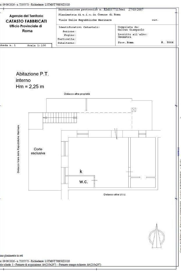 Bilocale viale delle Repubbliche Marinare, Roma (zona Lido di Ostia) - planimetria 1