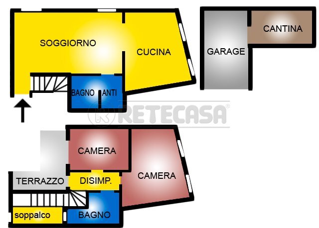 planimetria - Appartamento via Camillo Benso Conte di Cavour 16, Cornedo Vicentino - planimetria 1