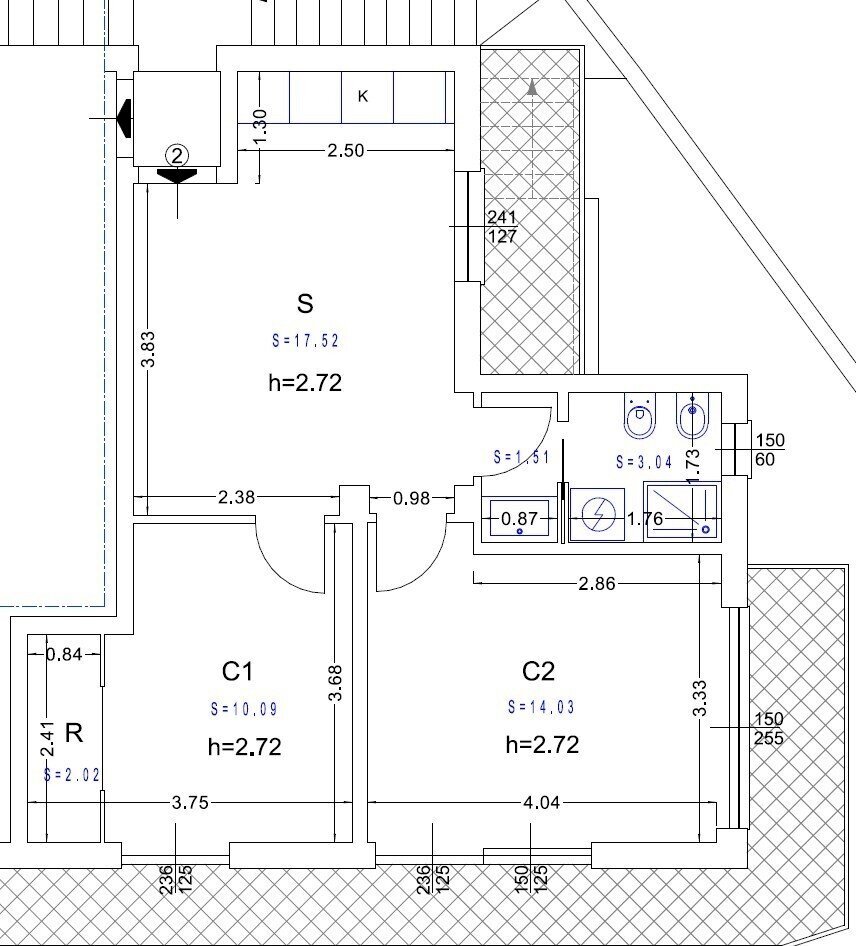 planimetria - Three-room apartment Via Solferino 110, Alassio - floor plans 1
